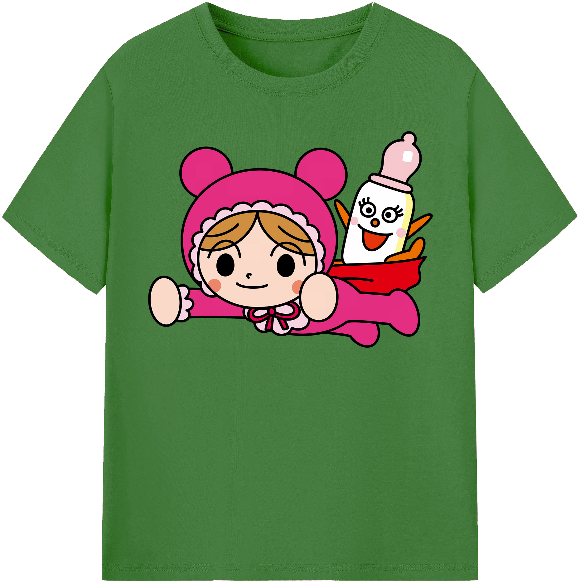 （画像用） アンパンマン Anpanman レディースカジュアルプリントTシャツ（綿100％）